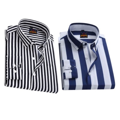 Premium Quality Long Sleeve Cotton Shirt- 2pce Combo