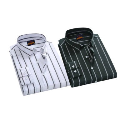 Premium Quality Long Sleeve Cotton Shirt- 2pce Combo