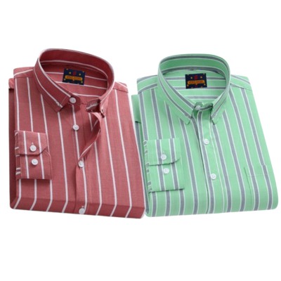 Premium Quality Long Sleeve Cotton Shirt- 2pce Combo