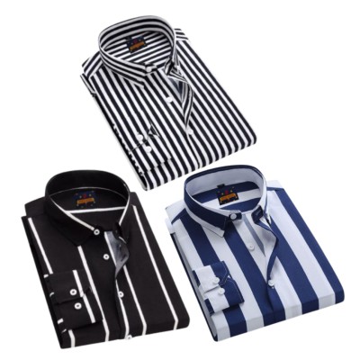 Premium Quality Long Sleeve Cotton Shirt- 3pcs Combo