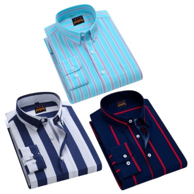 Premium Quality Long Sleeve Cotton Shirt- 3pcs Combo